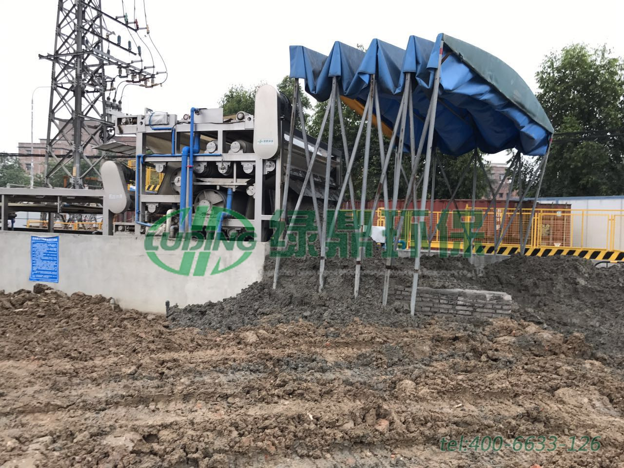 中鐵七局建筑打樁泥漿帶式壓濾機處理案例現場 2