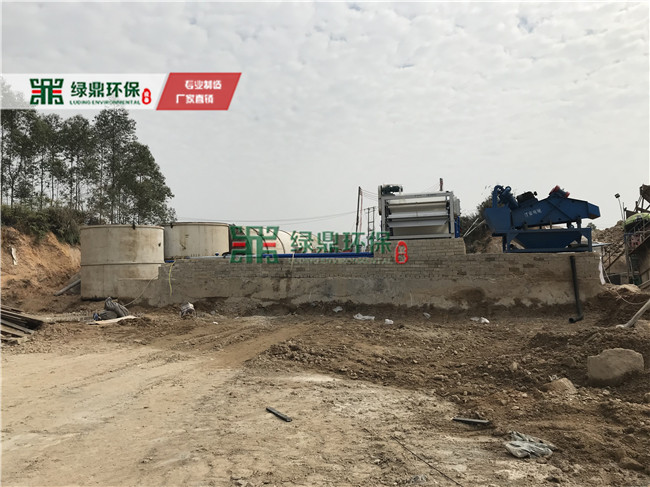 帶式壓濾機佛山沙場泥漿處理案例現場 2